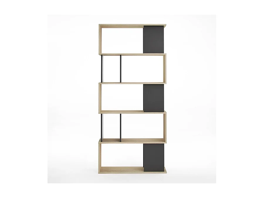 Magda ruimtedeler 7 ruimtes eiken structuur en zwart.