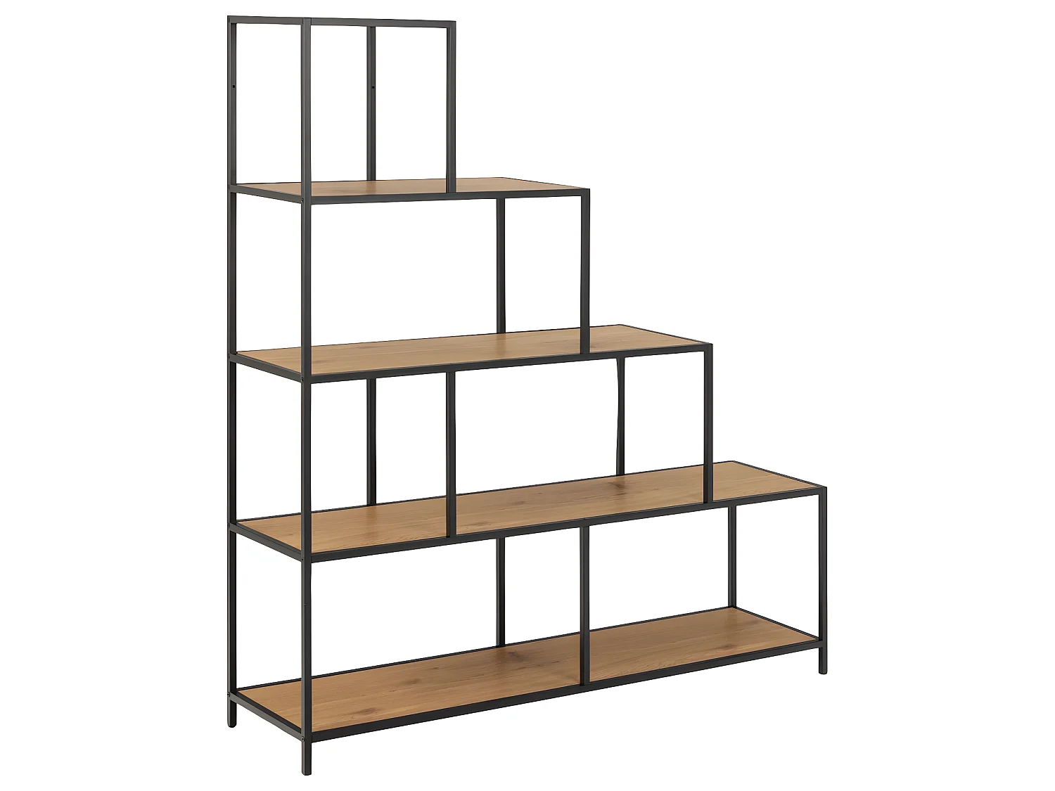 Sea wandkast 6 vakken natuur, zwart.