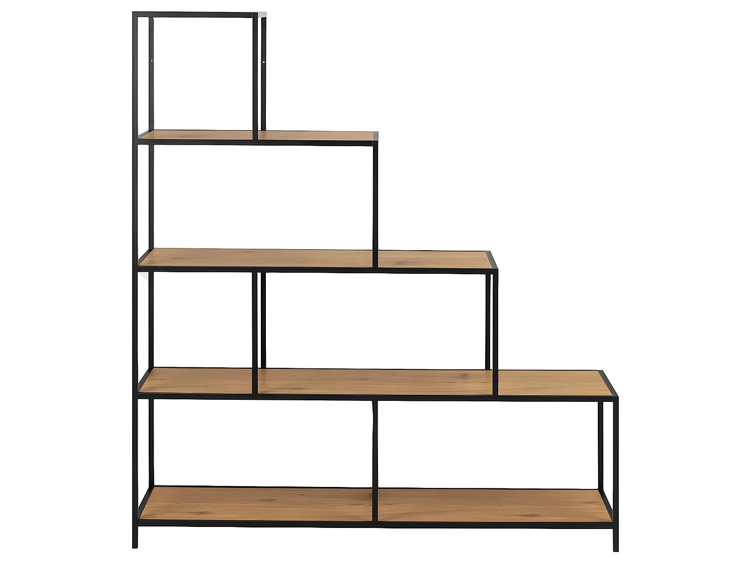 Sea wandkast 6 vakken natuur, zwart.