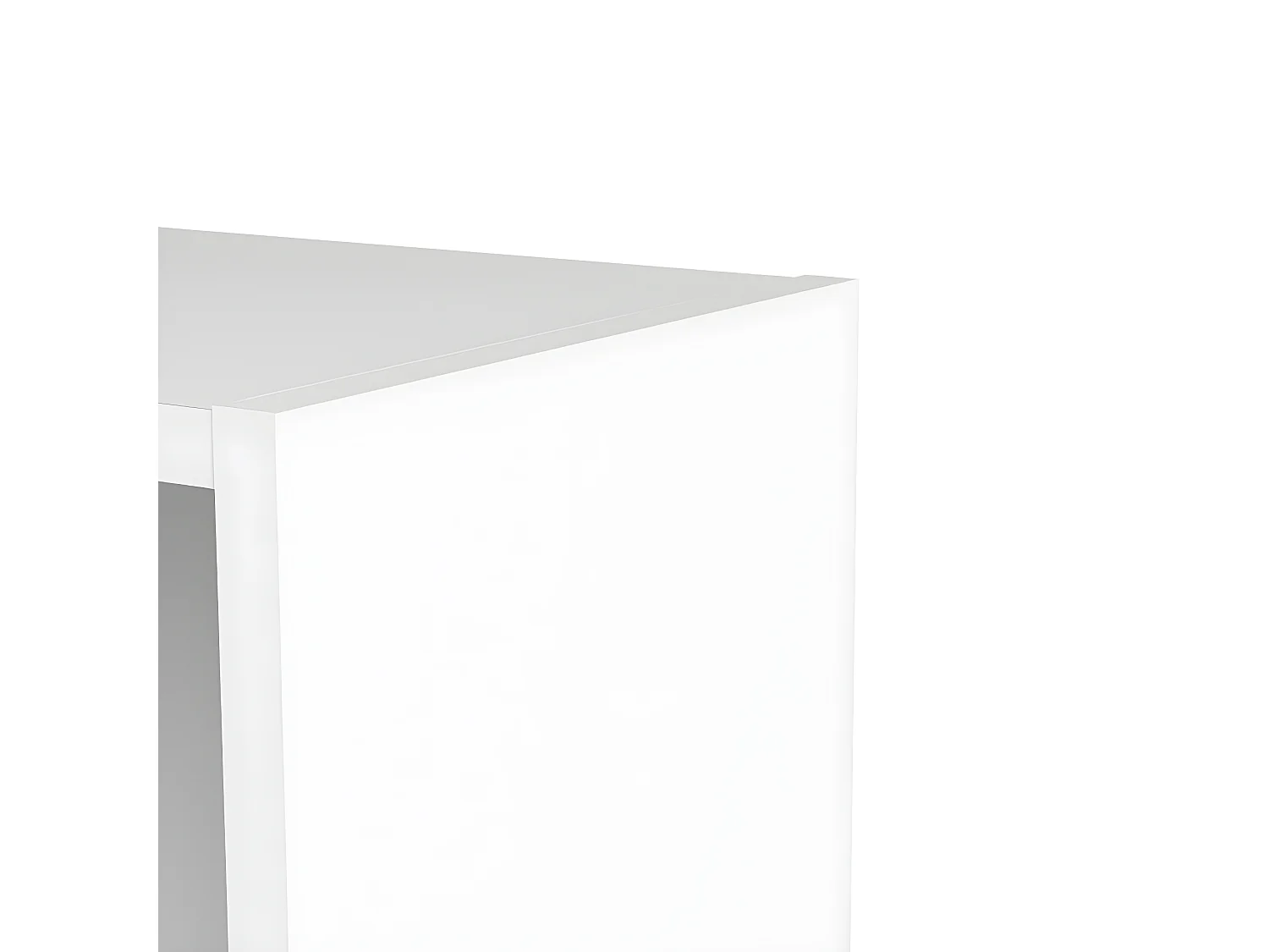 Base wandkast 1 plank en 1 deur wit, eiken structuur decor.