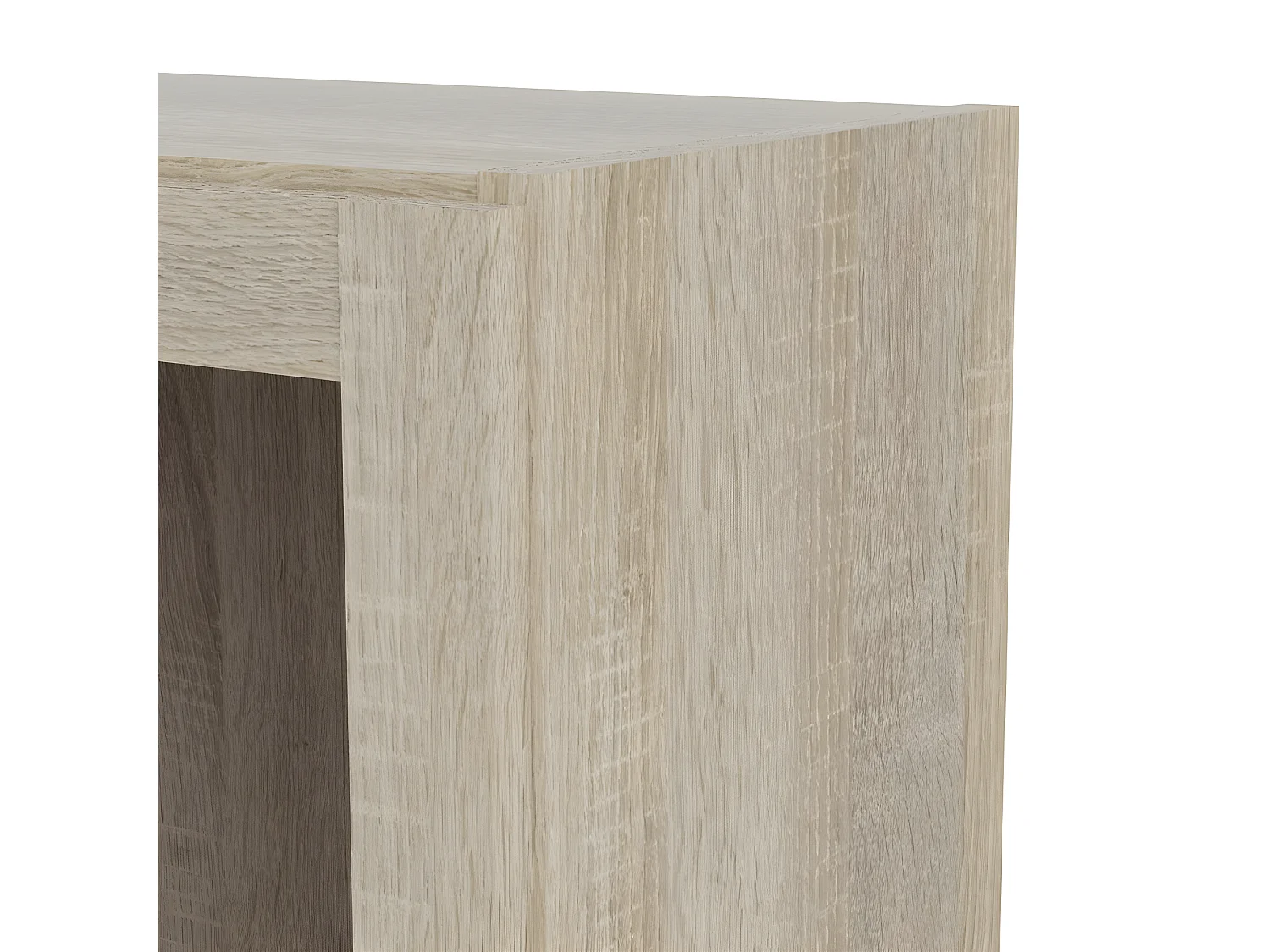 Base Regal 2 Glastüren und 2 Ablagen, Eiche Struktur Dekor.