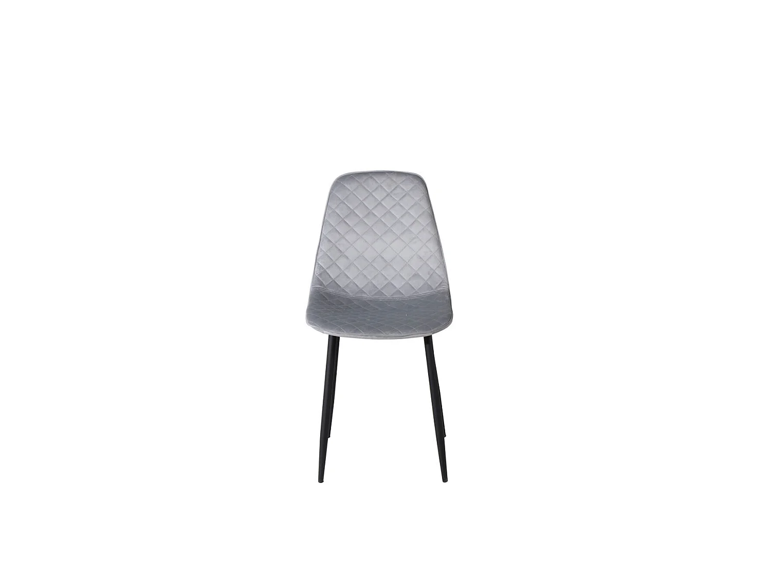PolarDiamond Chaise de salle à manger en velours, gris.