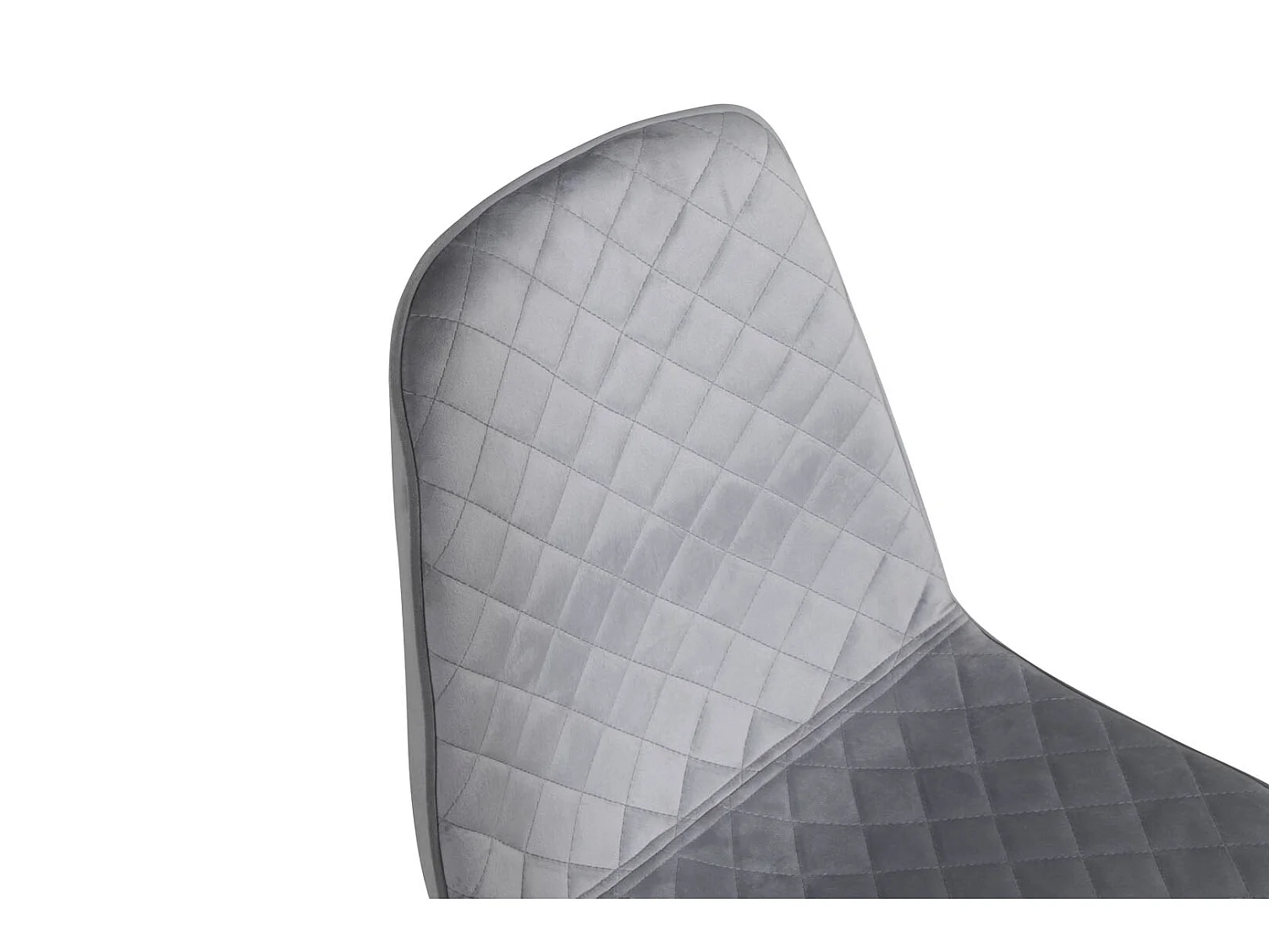 PolarDiamond Chaise de salle à manger en velours, gris.