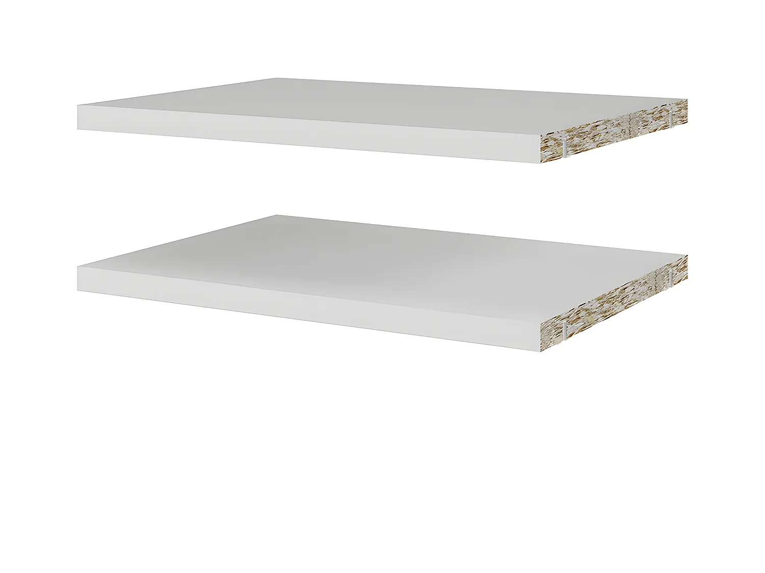 Base 2 rayons d'Étagère 37x26,5 cm, blanc.