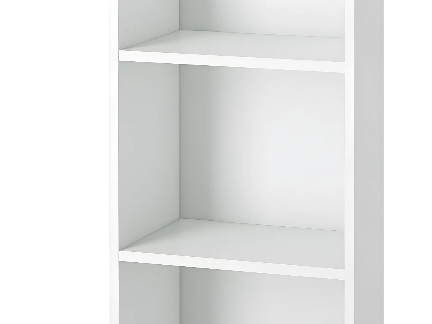 Librería base 2 estantes sueltos 37x26,5, color blanco.