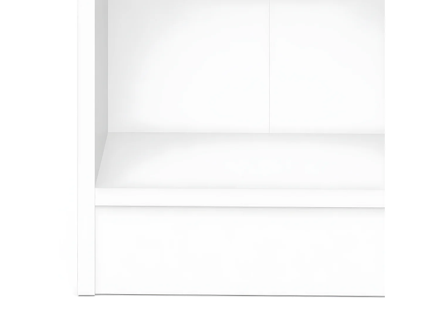 Librería base B 2 estantes color blanco.