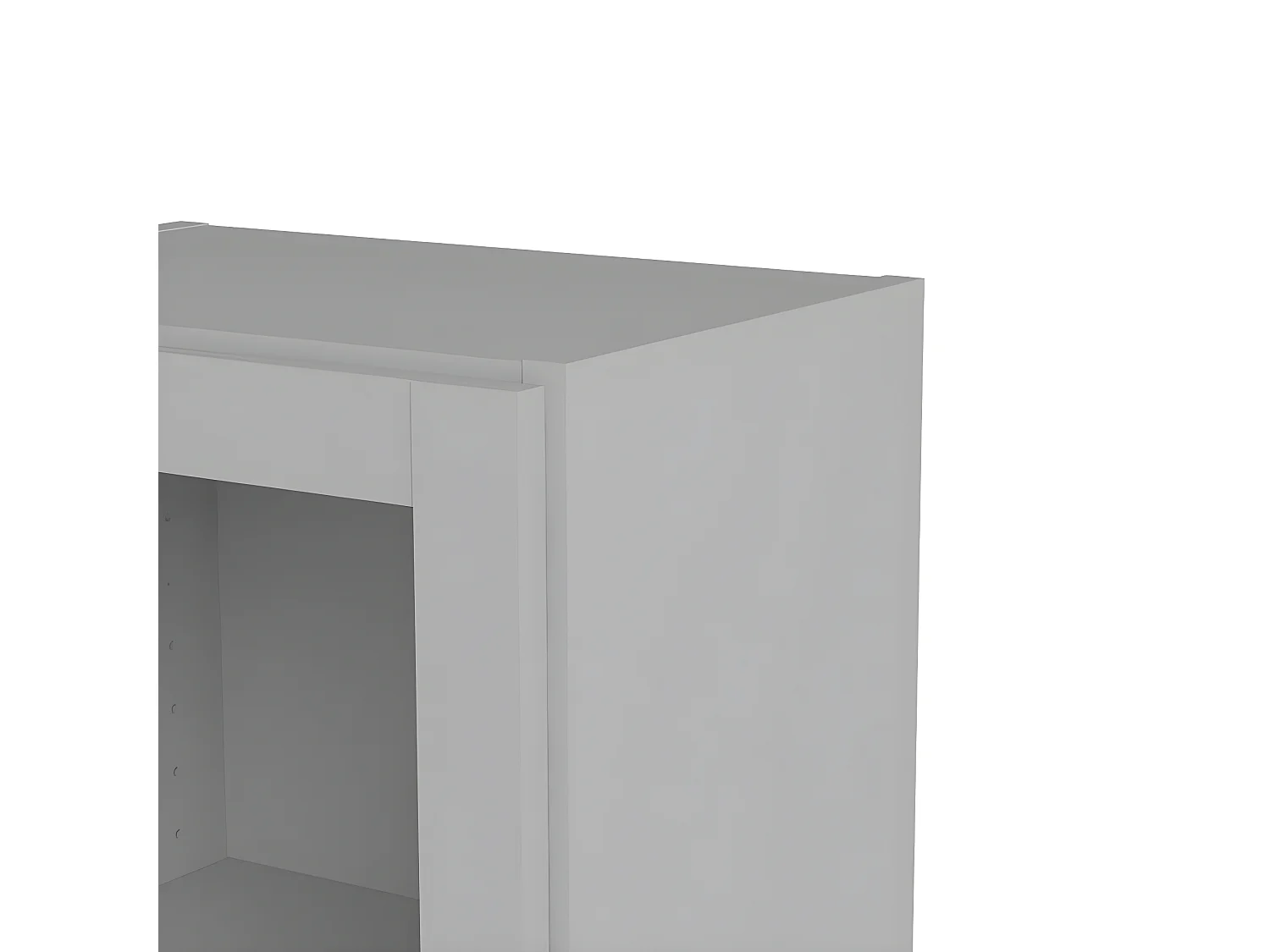 Base Étagère, 1 porte vitrée, blanc.