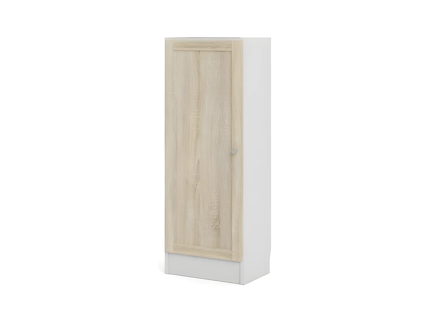 Base Étagère, 1 porte, blanc, imitation chêne structuré.