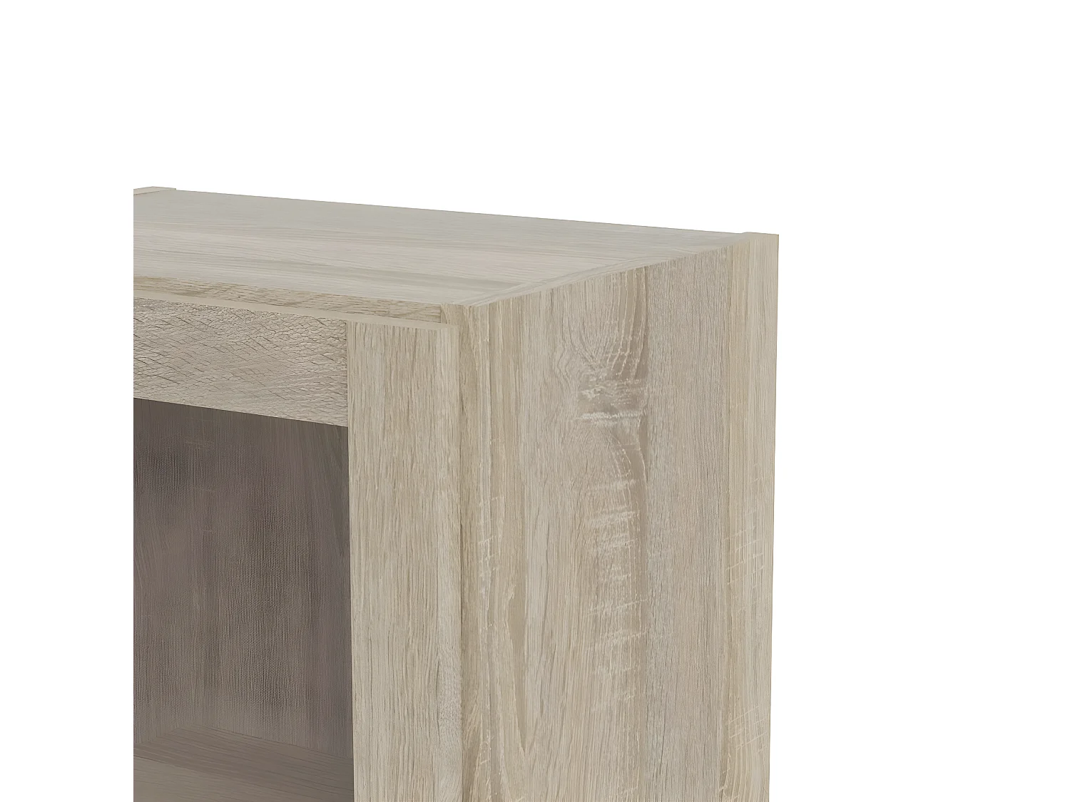 Base wandkast 1 glazen deur eiken structuur .