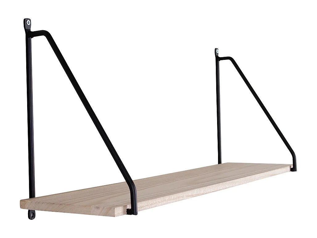 Arch Étagère murale, teinte naturelle, noir.