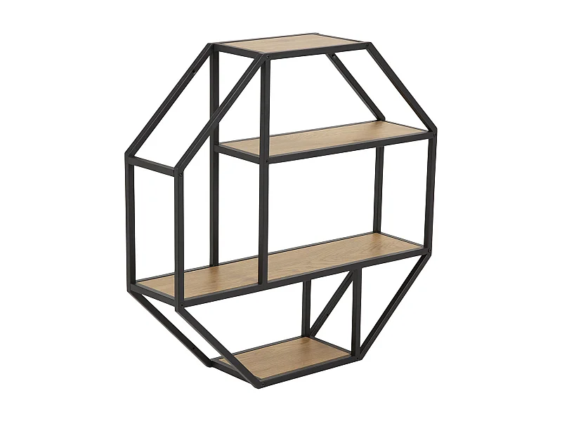 Estantería de pared Seaford 4 estantes natural.