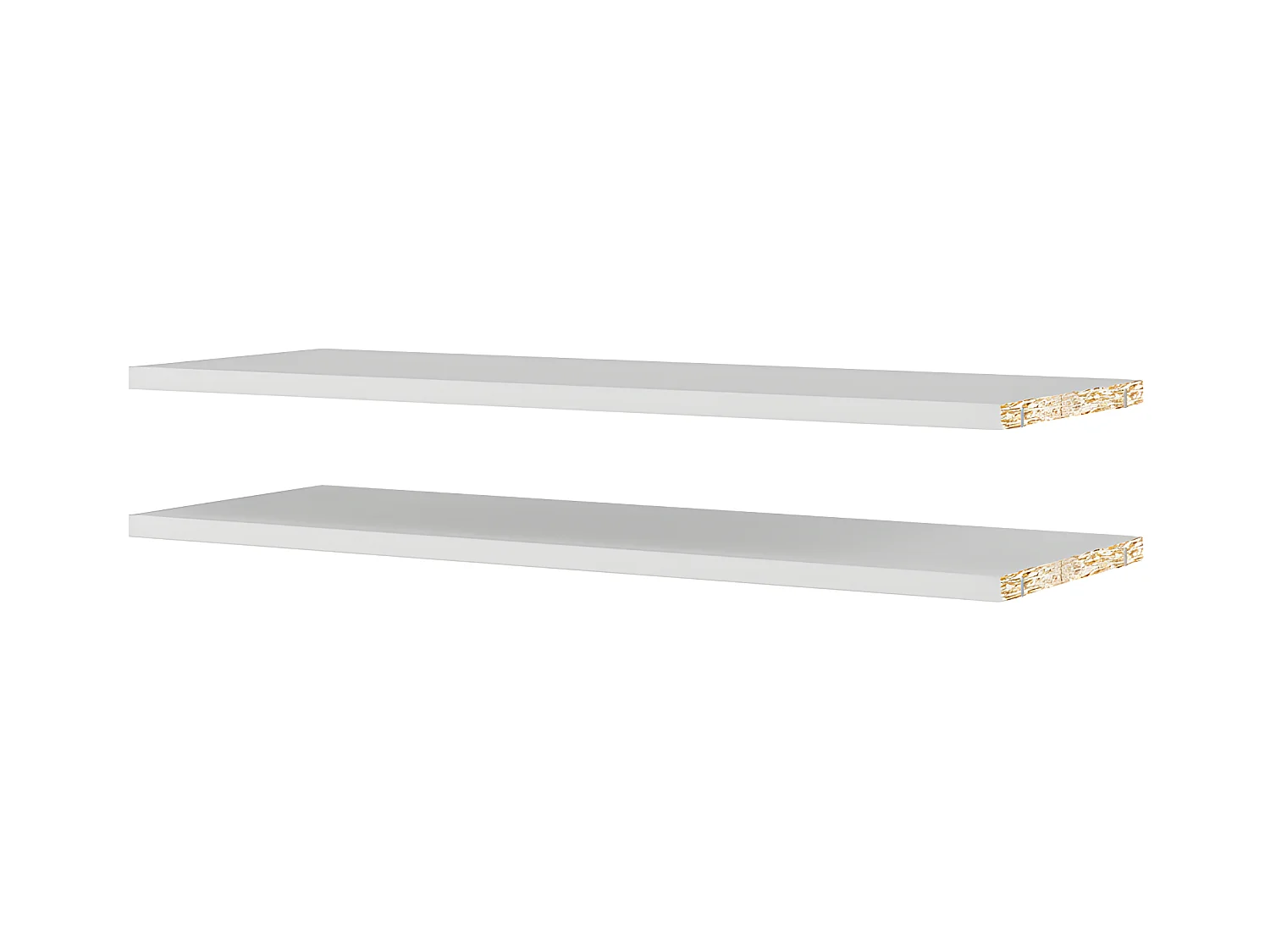 Base 2 rayons d'Étagère 75,5x26,5 cm, blanc.