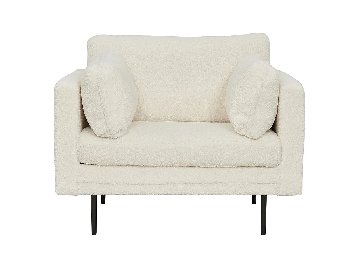 Fauteuil Design Bouclette "Boom" 110cm Blanc