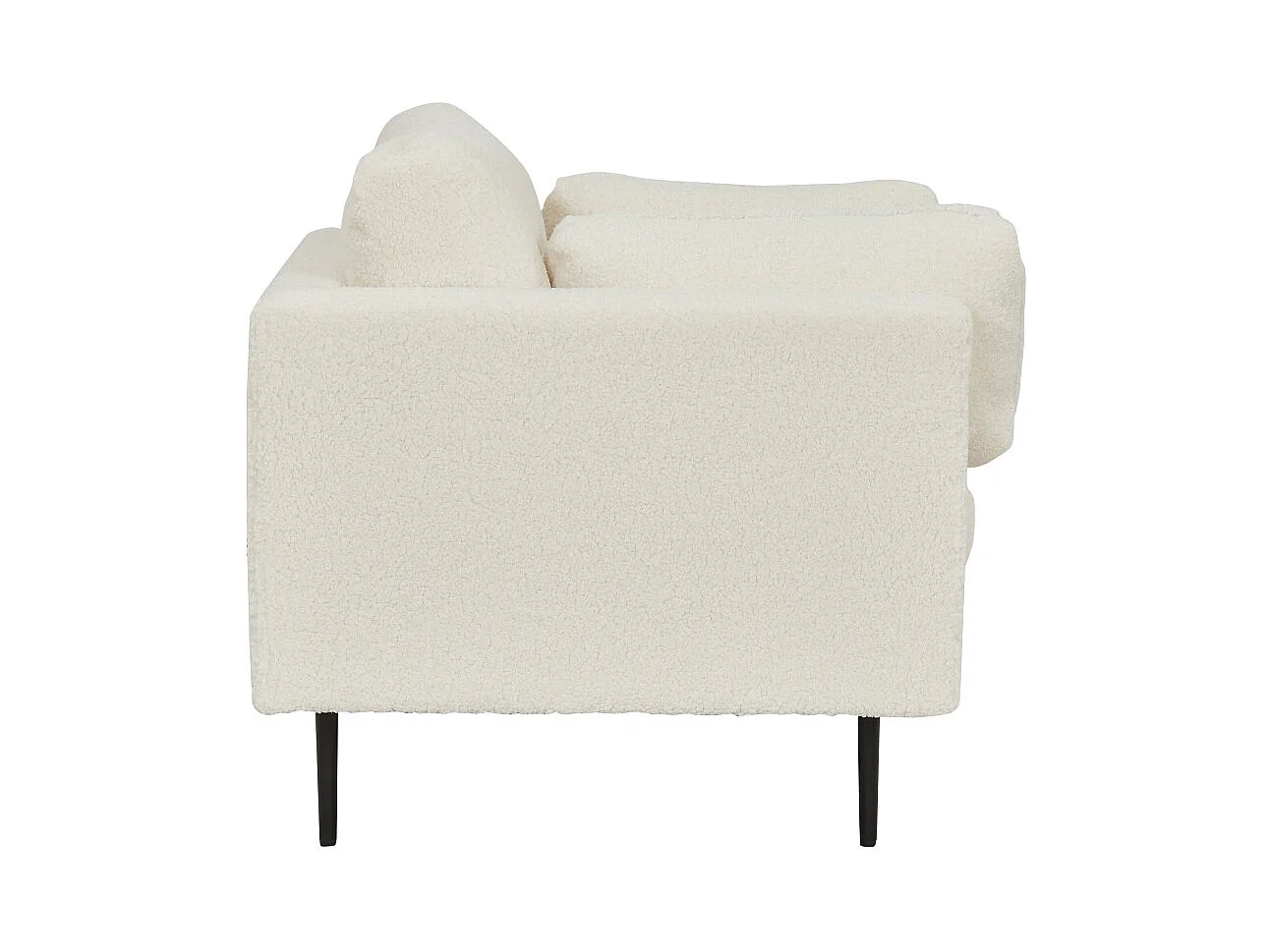 Boom fauteuil teddy stof wit.