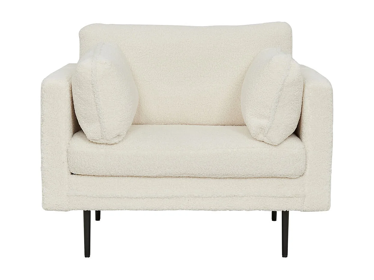 Boom fauteuil teddy stof wit.