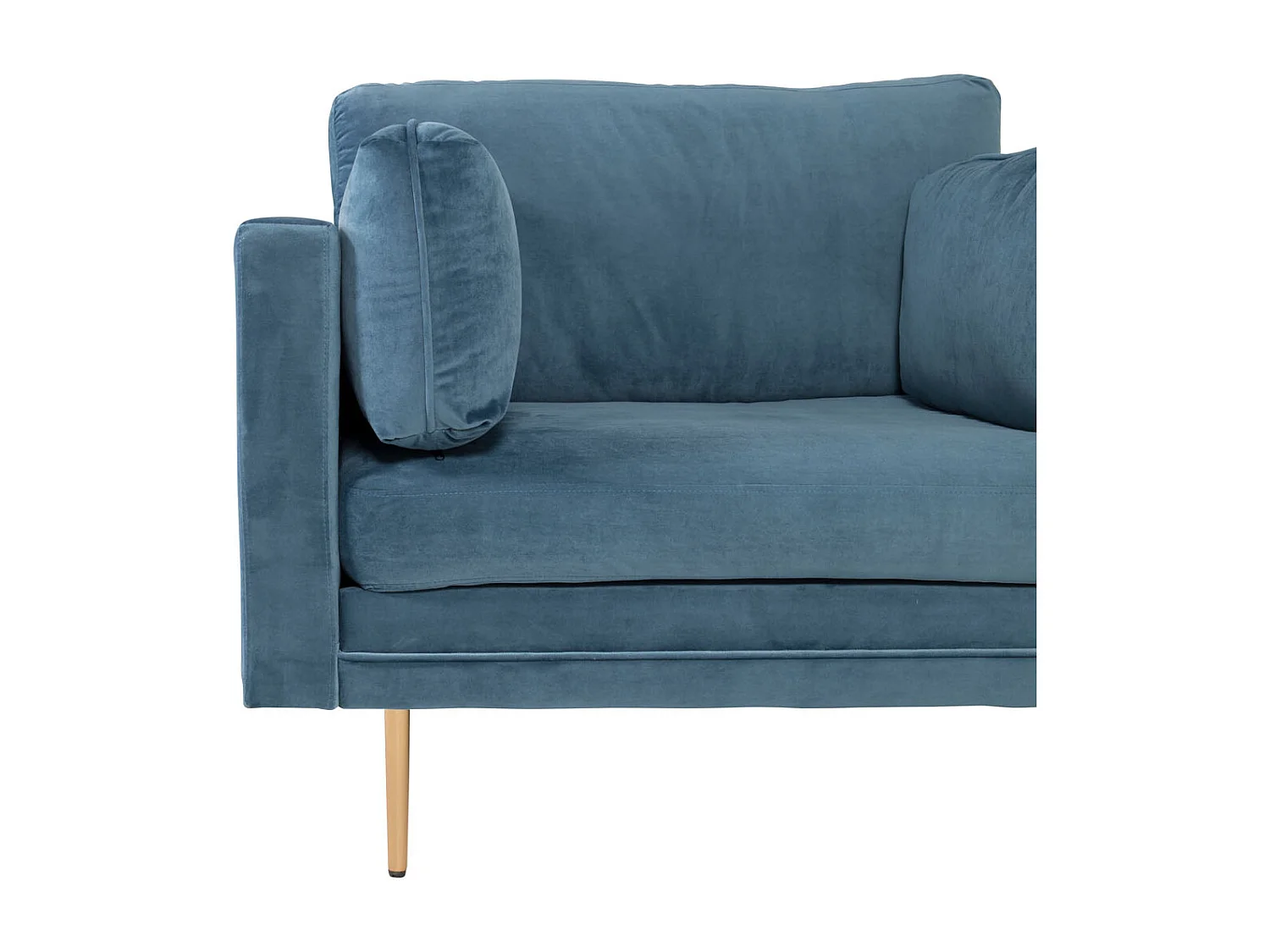 Boom fauteuil velours blauw.