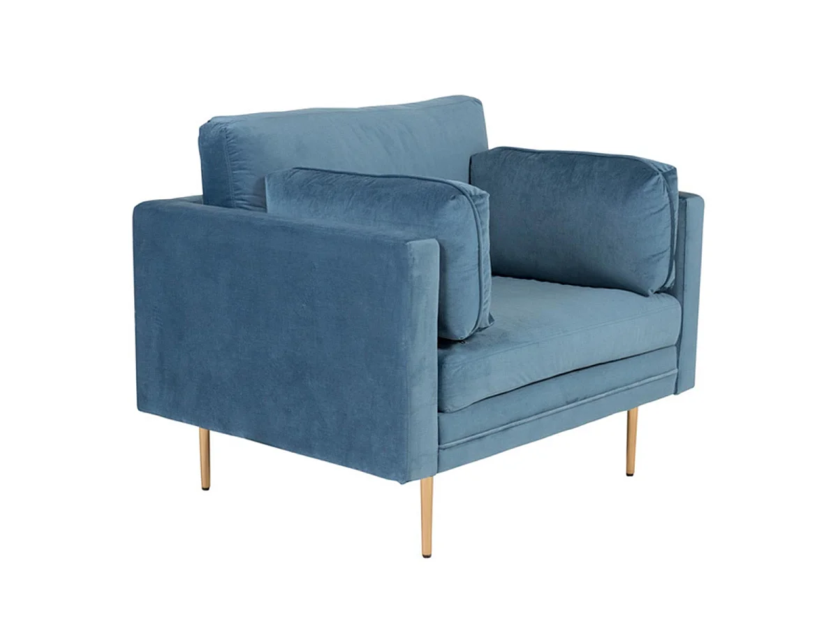 Boom Sessel Velour blau.