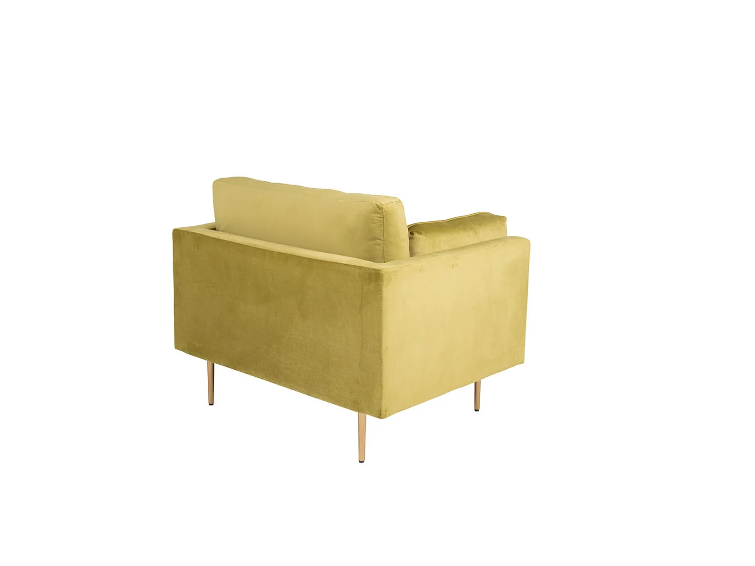 Fauteuil Design en Velours "Boom" 110cm Vert & Or