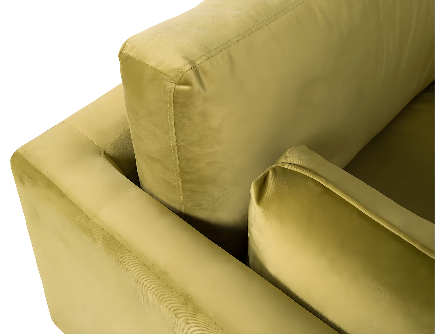 Fauteuil Design en Velours "Boom" 110cm Vert & Or