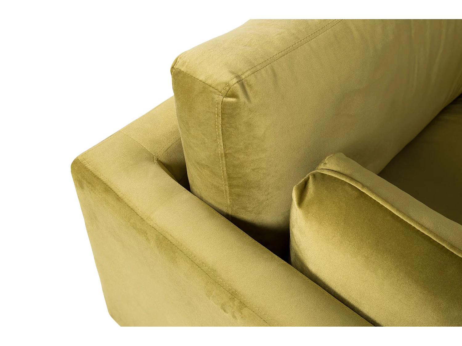 Boom fauteuil velours groen.