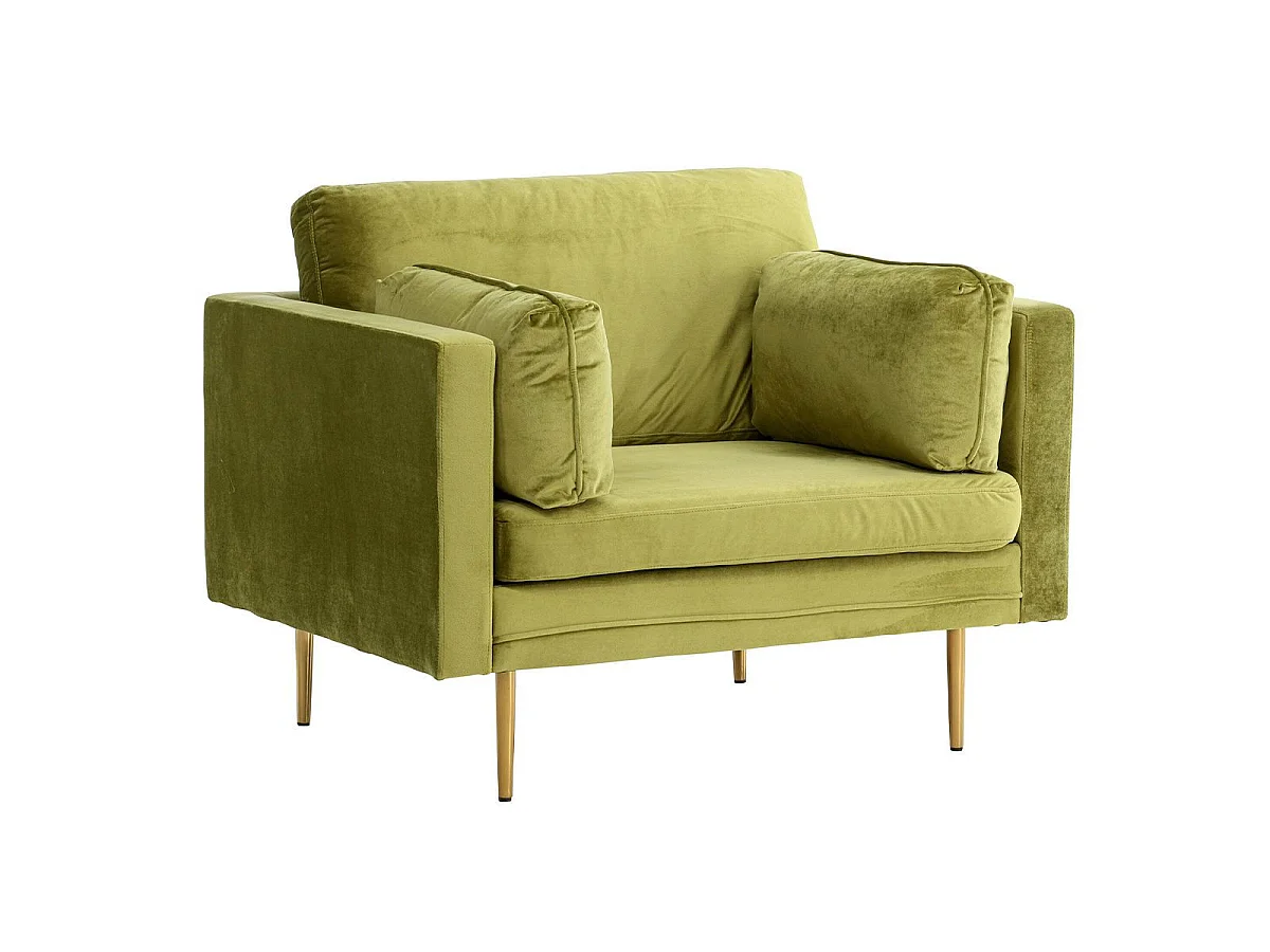 Boom Sessel Velour grün.