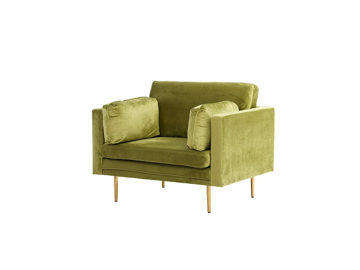 Boom Sessel Velour grün.