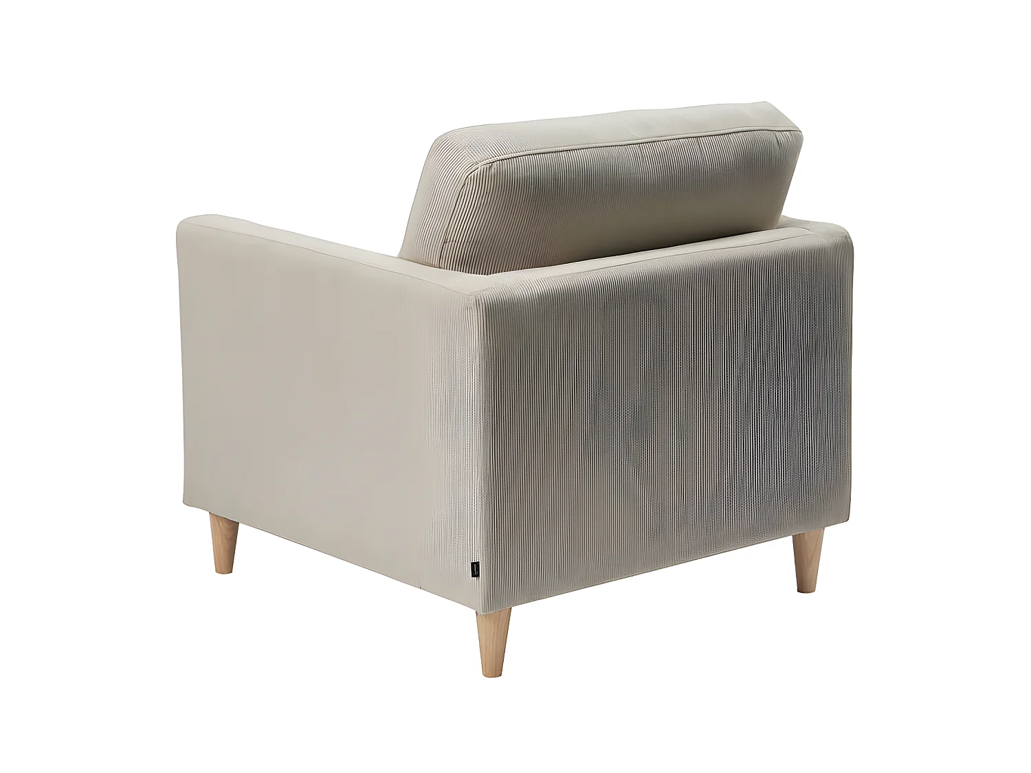 Marino fauteuil velours côtelé sable.