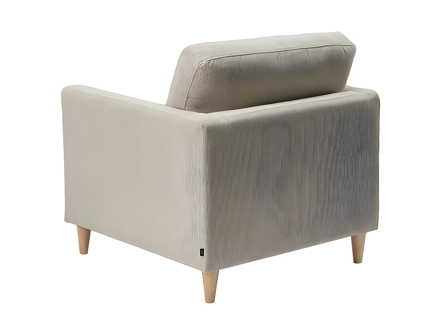 Marino fauteuil velours côtelé sable.