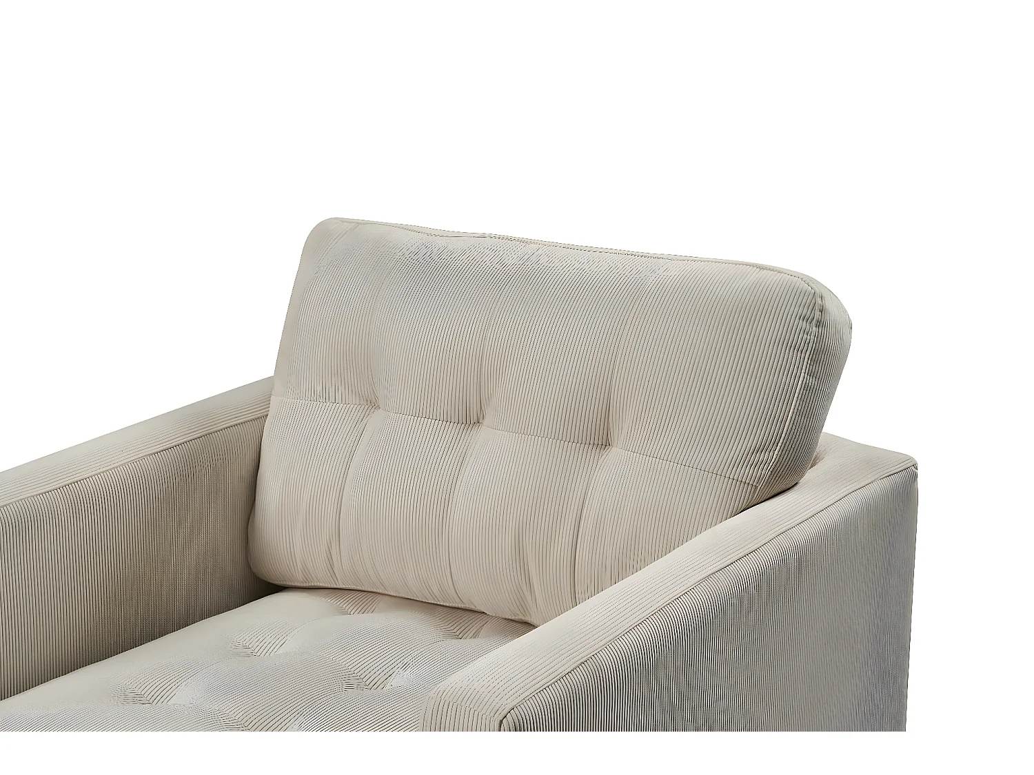 Marino fauteuil velours côtelé sable.