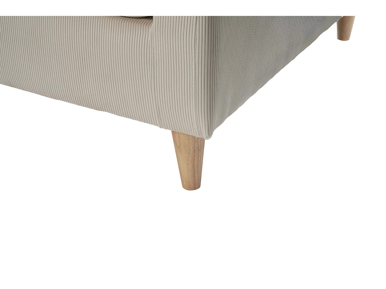 Marino fauteuil velours côtelé sable.