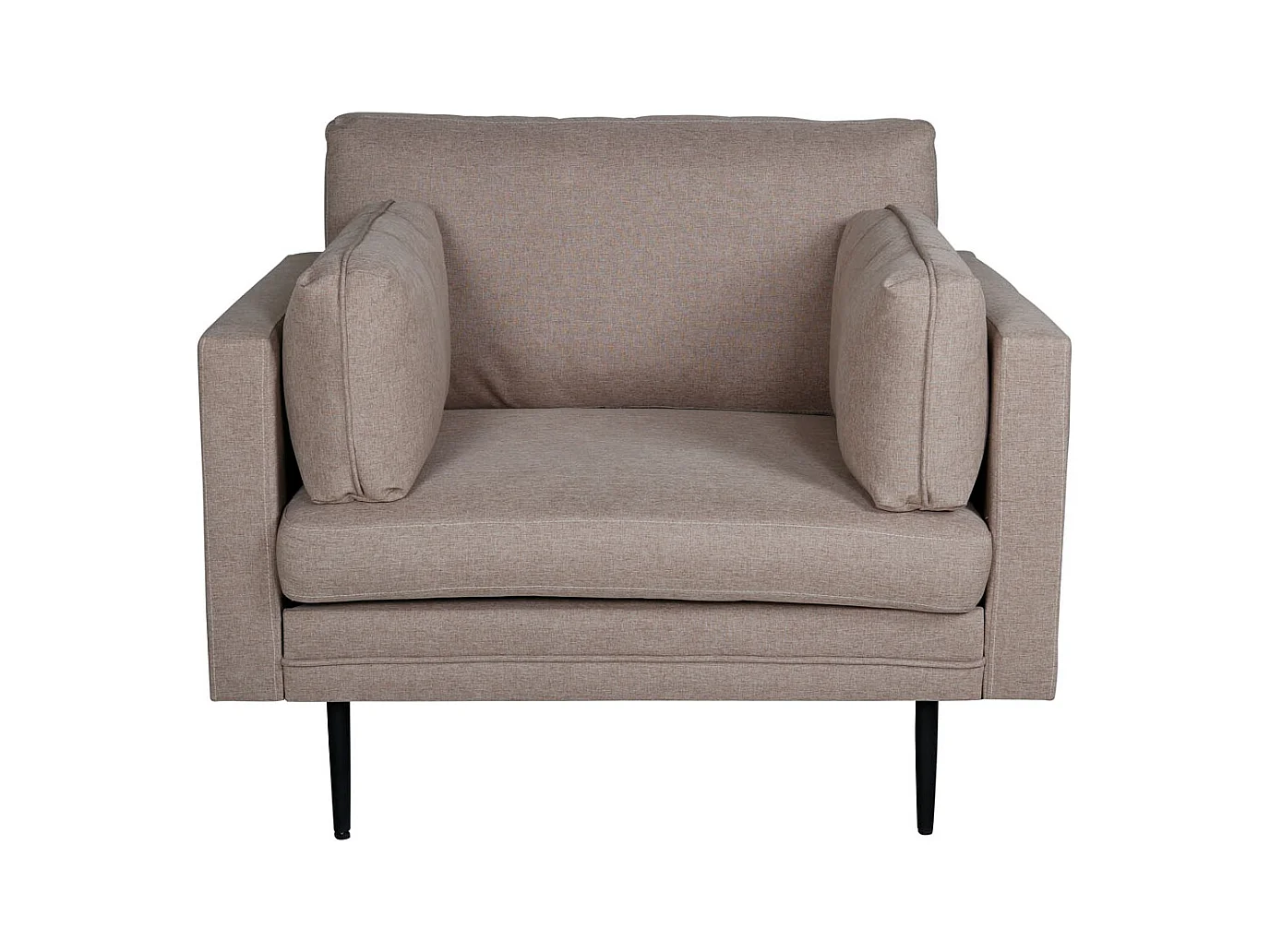 Fauteuil Design en Tissu "Boom" 110cm Marron