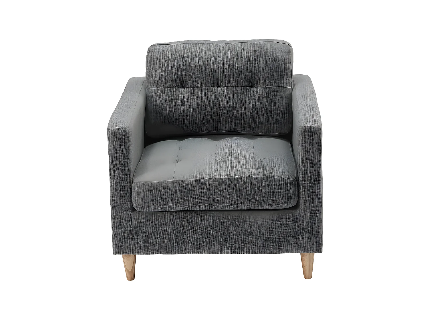Marino fauteuil tissu gris.