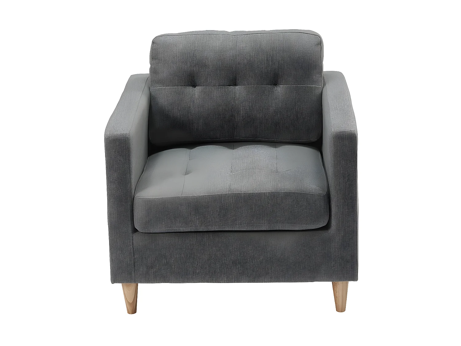 Marino fauteuil tissu gris.