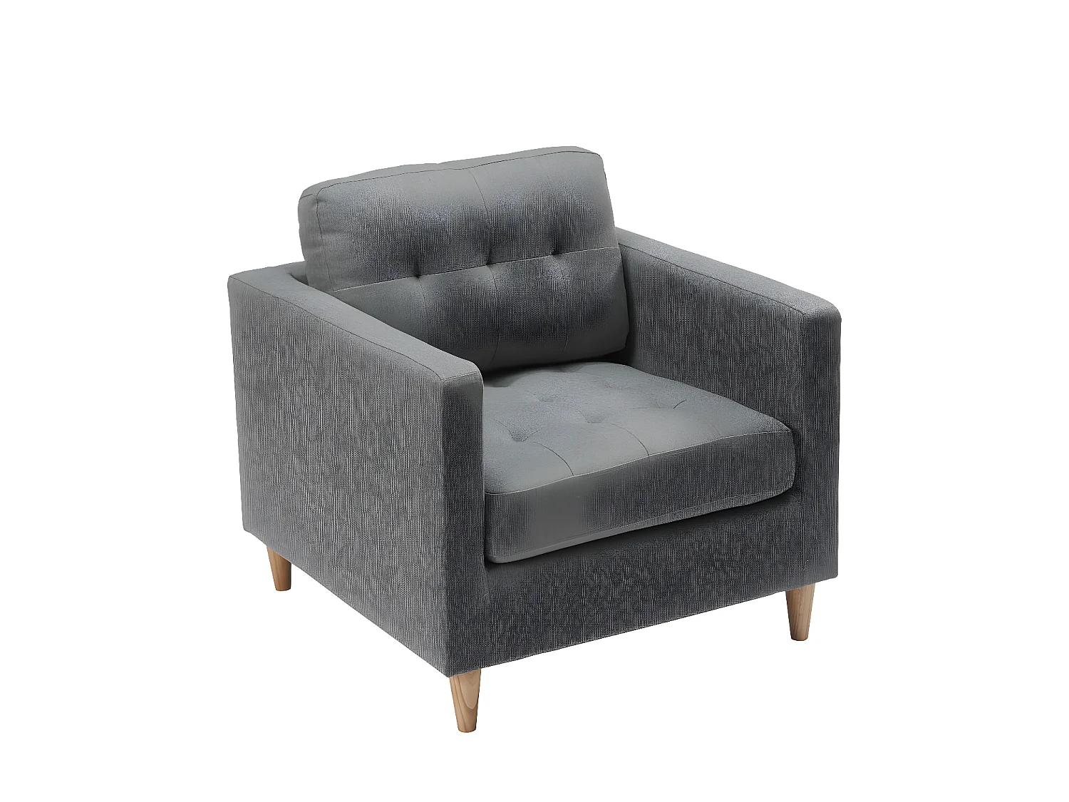 Marino fauteuil tissu gris.