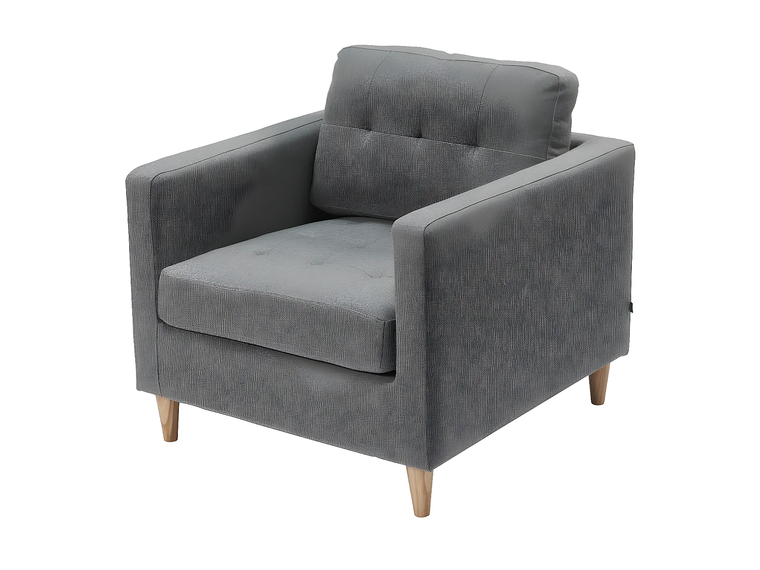 Marino fauteuil tissu gris.