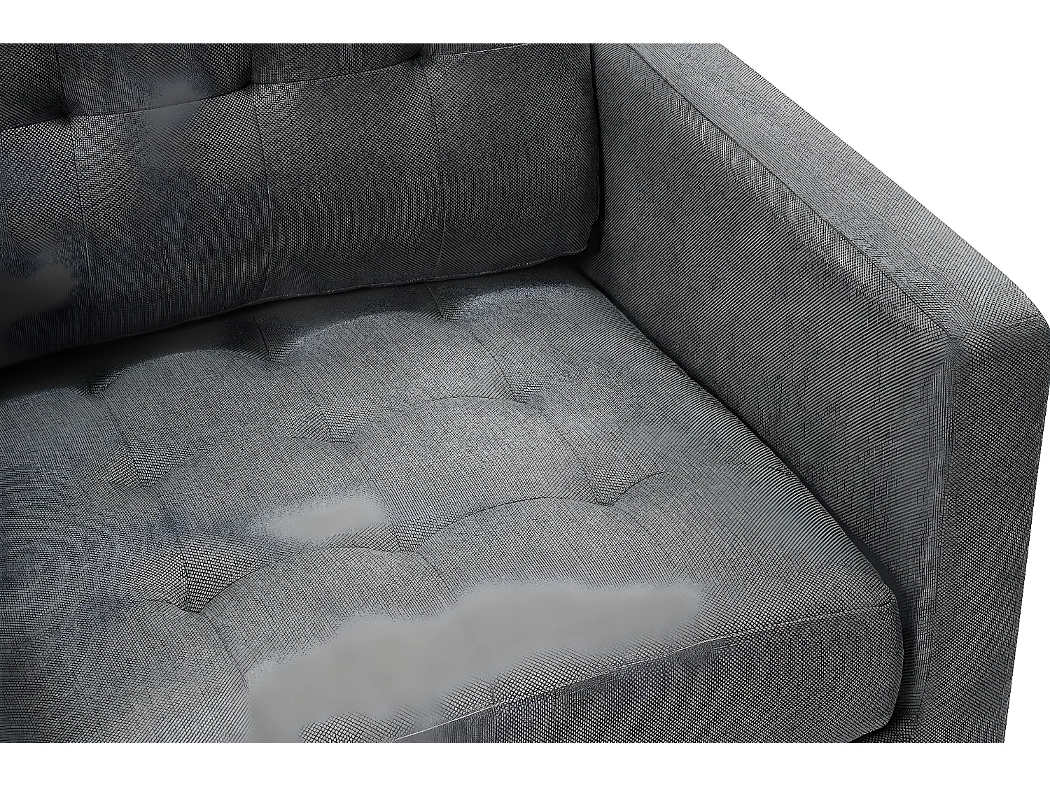 Marino fauteuil tissu gris.