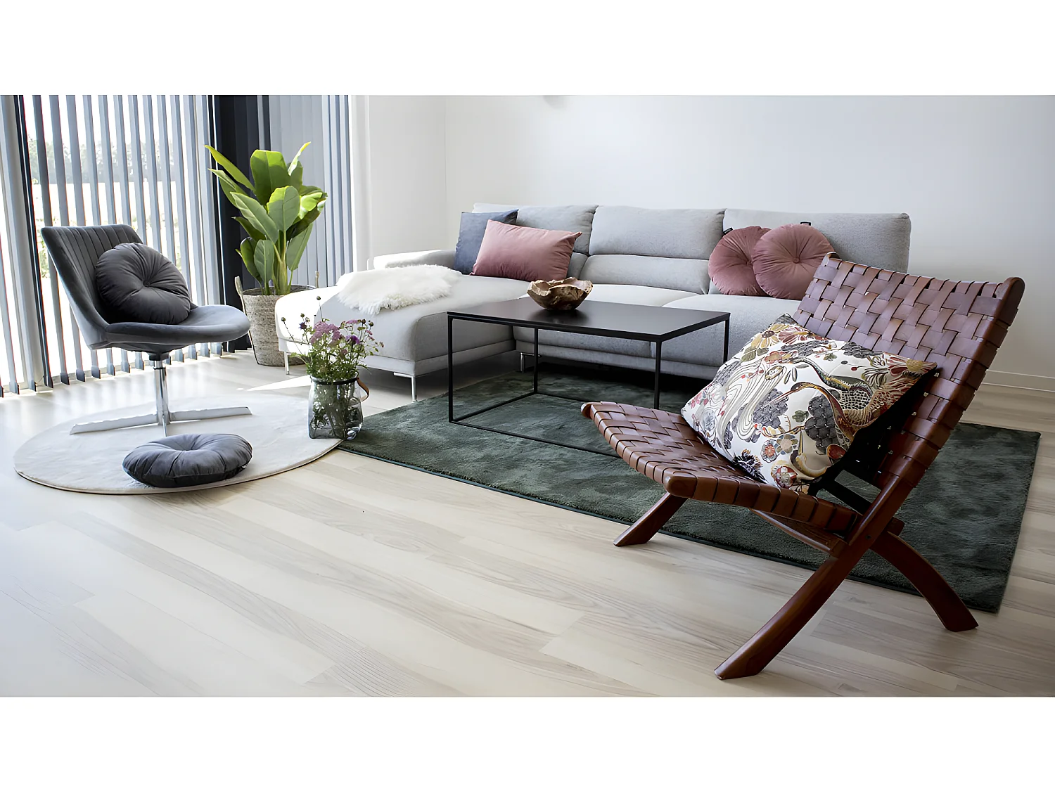 Monk Fauteuil en cuir, marron.