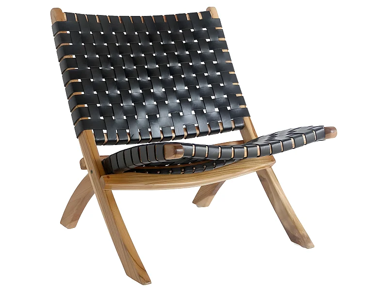 Perugia Sessel Leder schwarz.