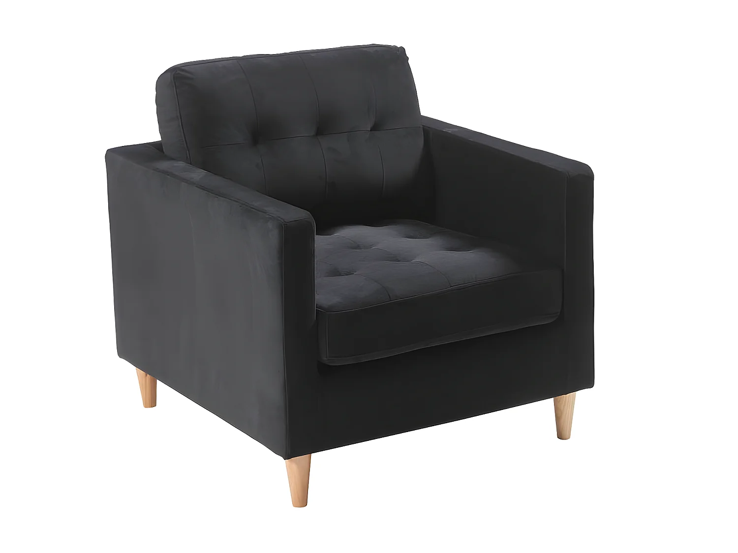 Marino fauteuil velours noir.