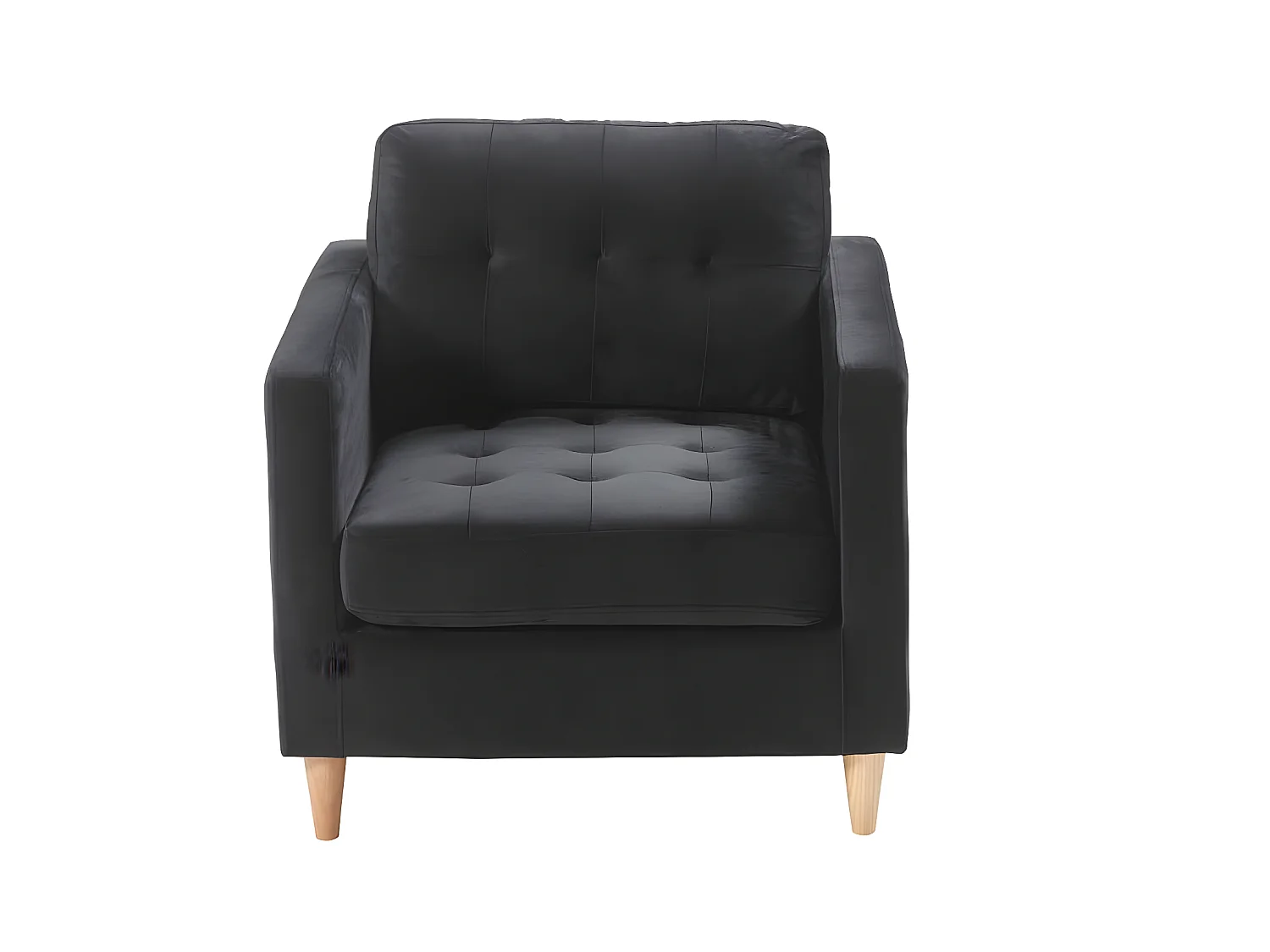 Marino fauteuil velours zwart.