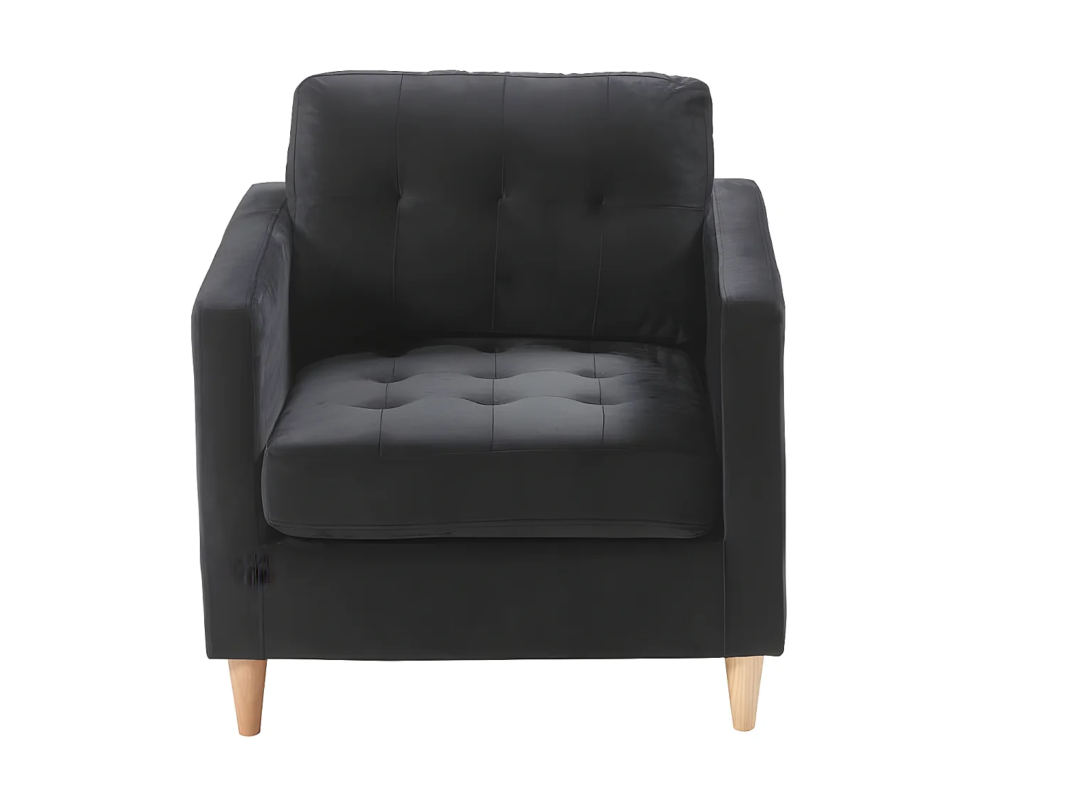 Marino fauteuil velours zwart.