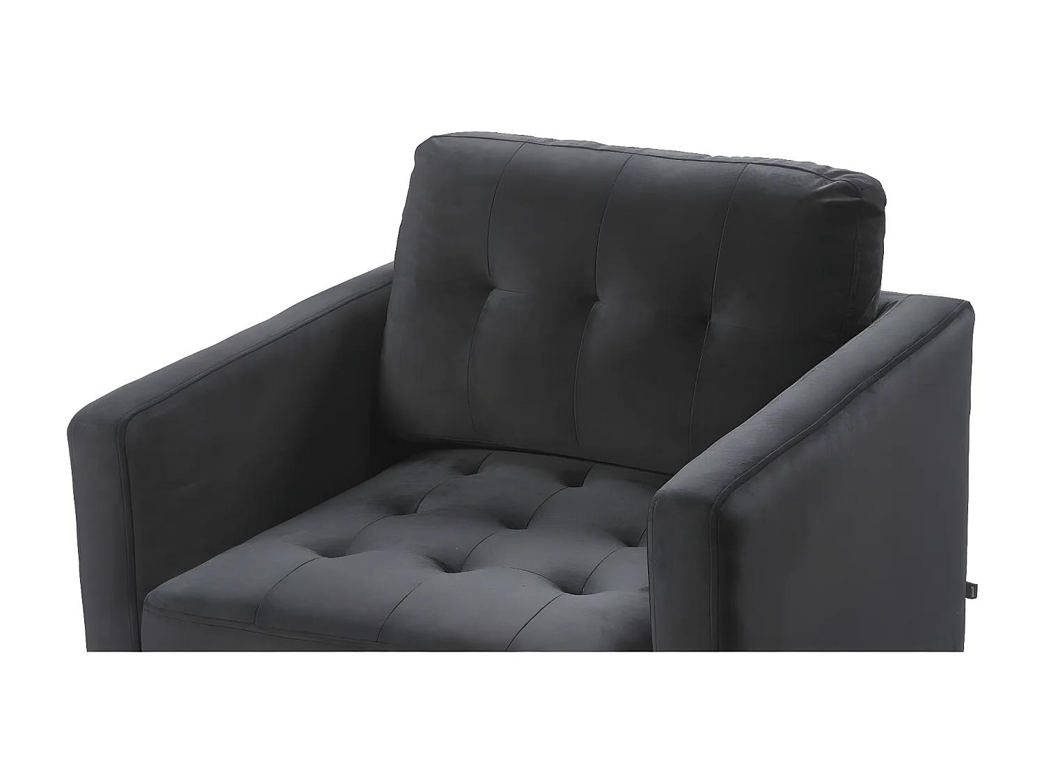 Marino fauteuil velours zwart.