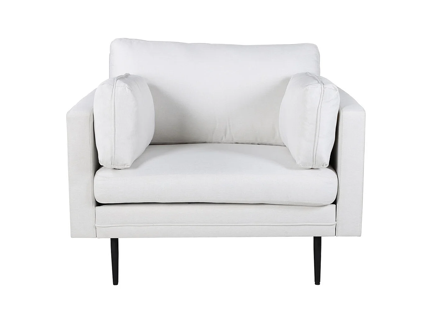 Fauteuil Design en Tissu "Boom" 110cm Blanc
