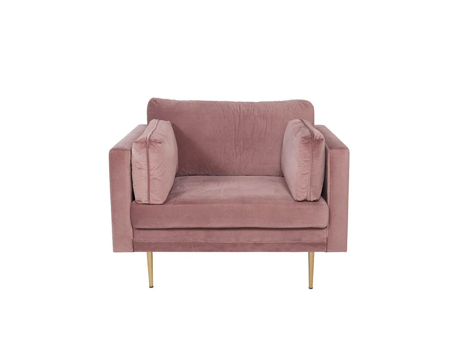 Boom Fauteuil en velours, rose vintage.