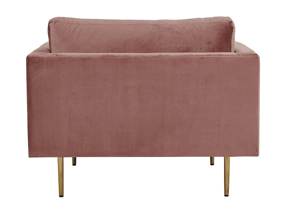 Boom fauteuil velours oudroze.