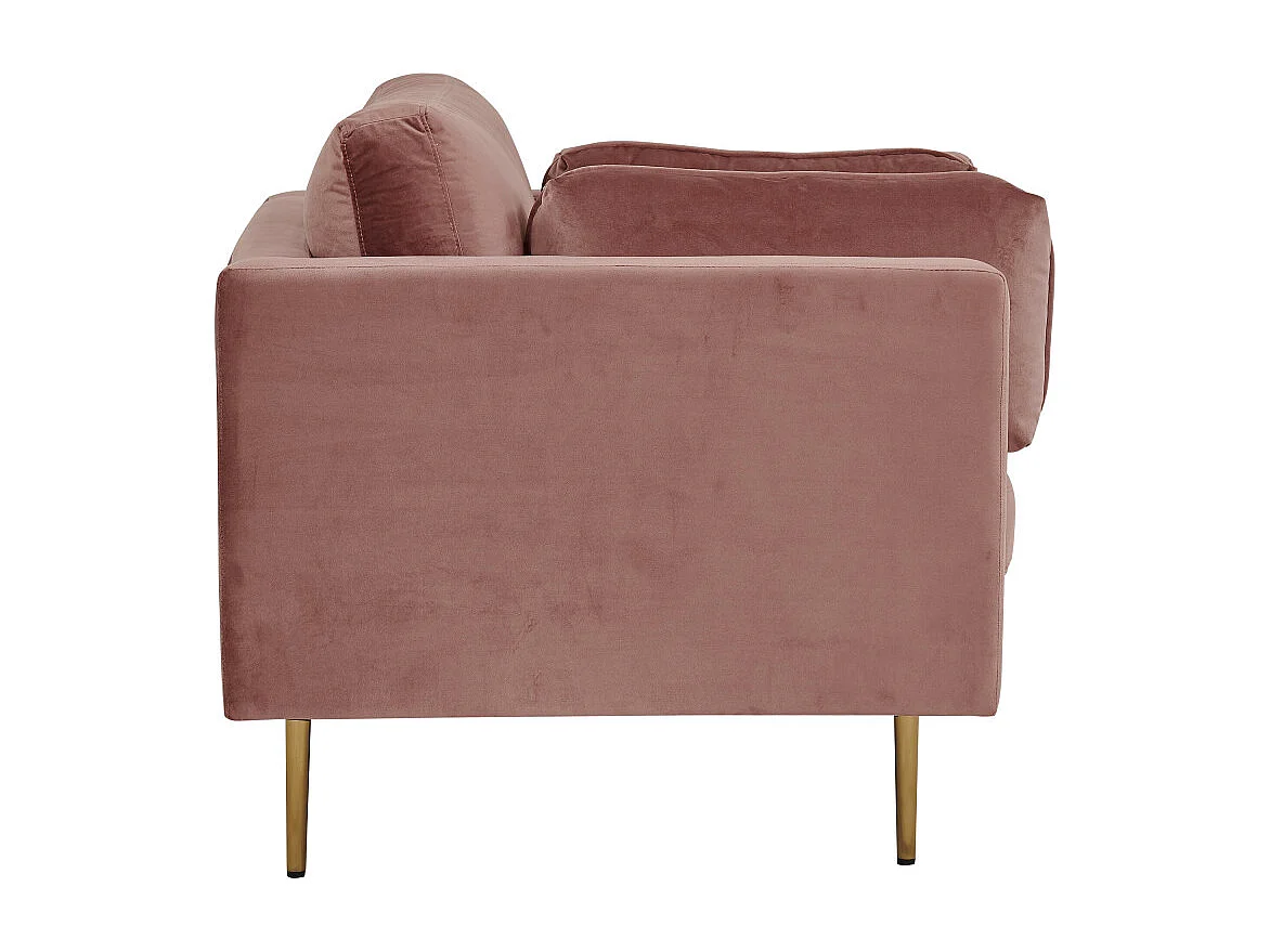 Boom fauteuil velours oudroze.