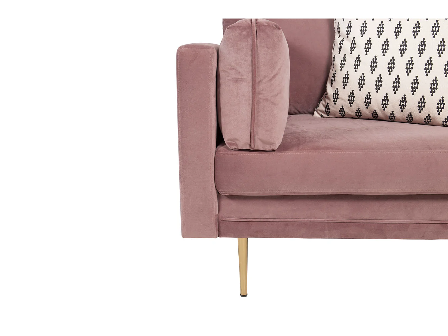 Boom Fauteuil en velours, rose vintage.