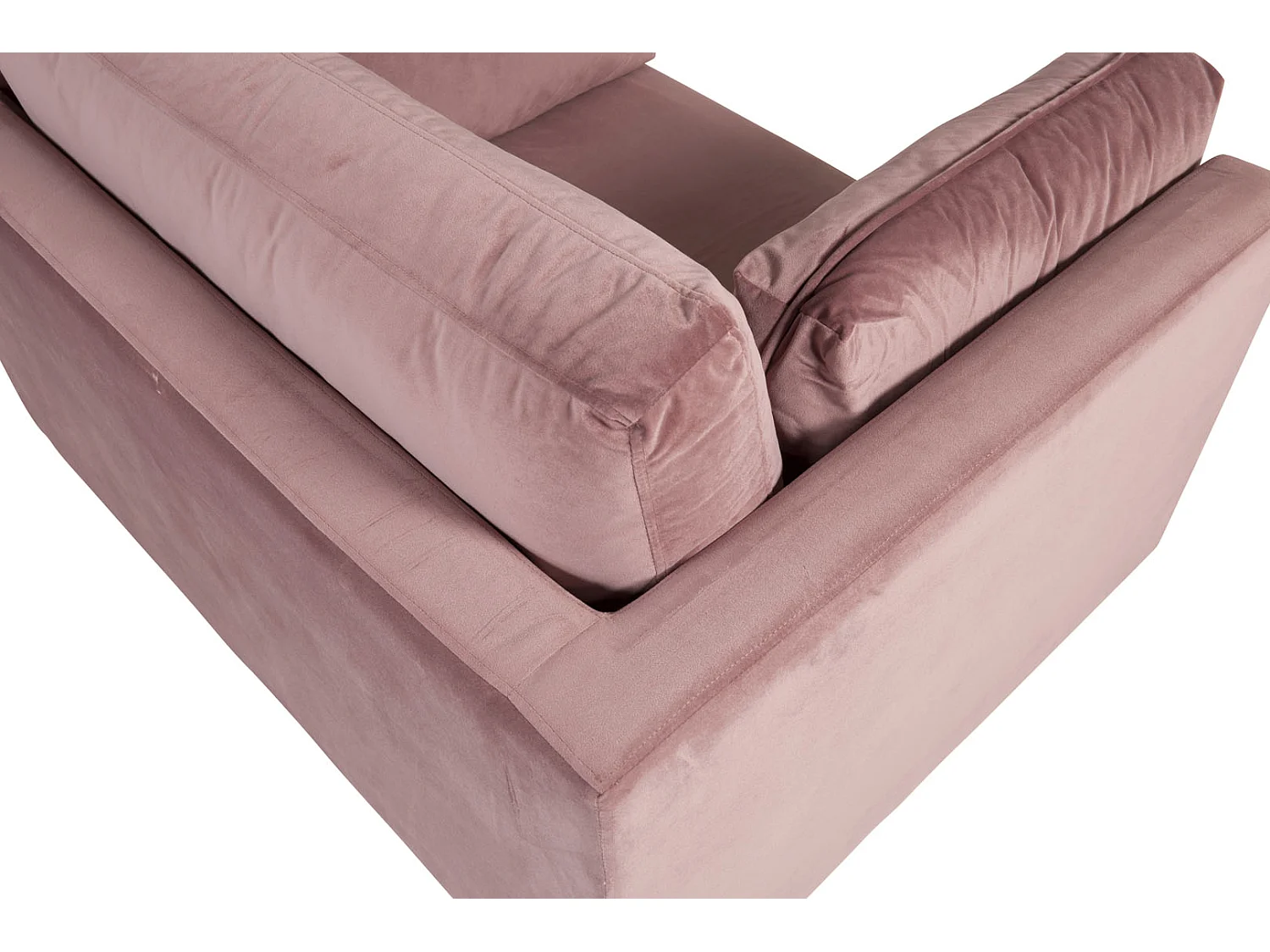 Boom Fauteuil en velours, rose vintage.