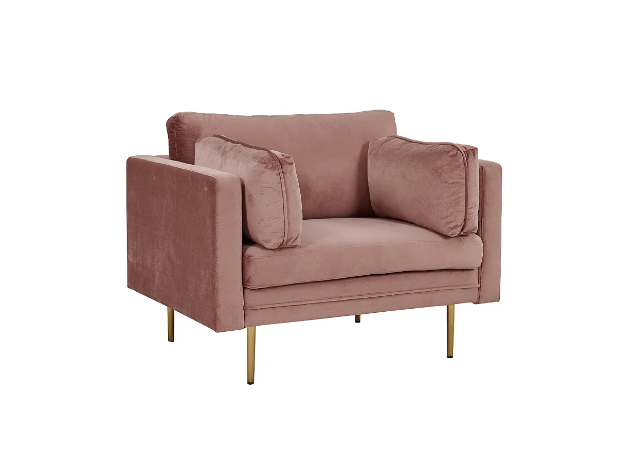 Boom Sessel Velour staubigpink.