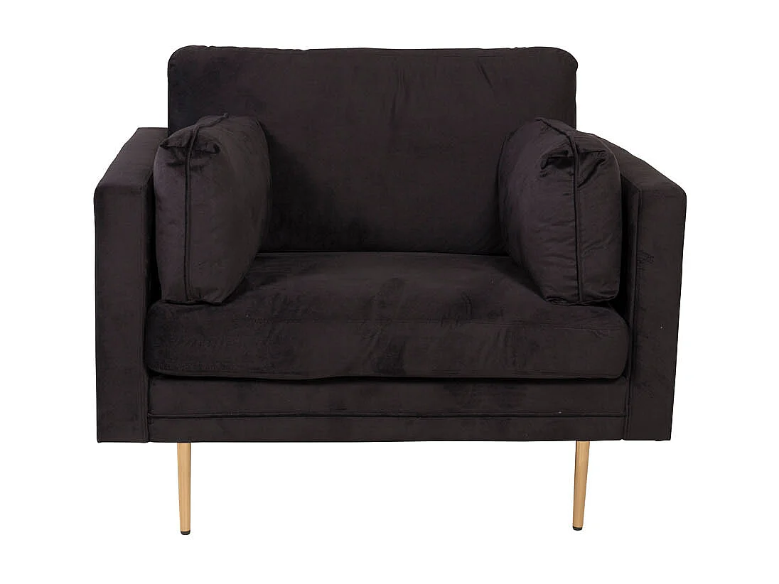 Boom fauteuil velours zwart.